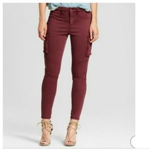 *Sz 00*Mossimo High Rise Jegging  Burgundy